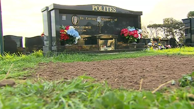 Police excavated the burial plot yesterday. (9NEWS)