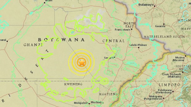 A strong 6.5-magnitude quake has hit Botswana. (USGS)