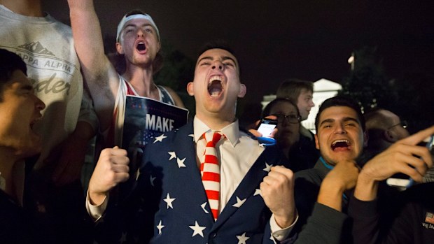 Trump supporters are gearing up for a victory party. (AFP)