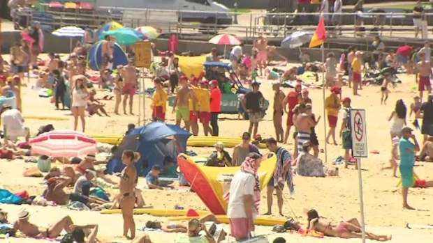 Beach go-ers are expected to flock to NSW beaches today as the mercury rises. (9NEWS)