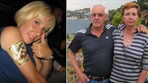 Australian woman Britt Lapthorne, and her parents Dale and Elke on a fact finding mission to Croation. (AAP)