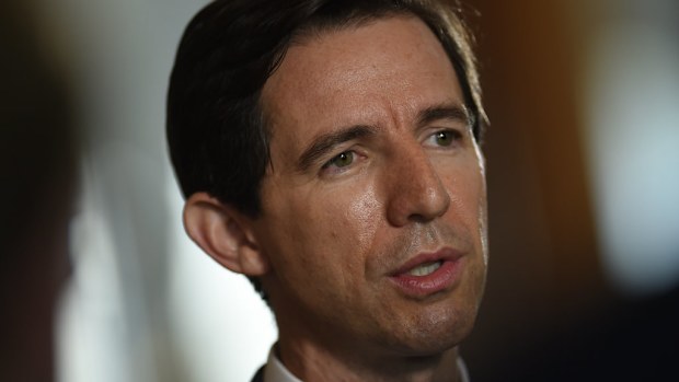 Education Minister Simon Birmingham speaks today. (AAP)