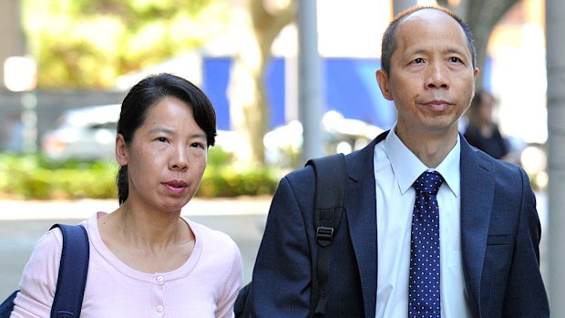 The accused, Robert Xie, with his wife Kathy Lin, who has supported him throughout the trial. (AAP)