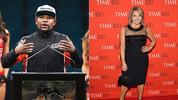 Kate Couric asked Floyd Mayweather about his criminal past during an interview in April. (AAP)
