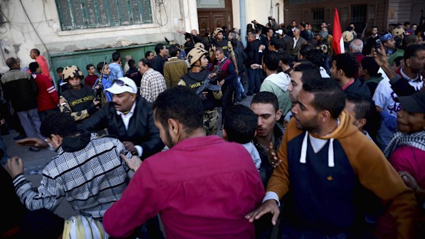 Two people have been killed in Cairo as Islamist protesters and police clashed. (AAP)