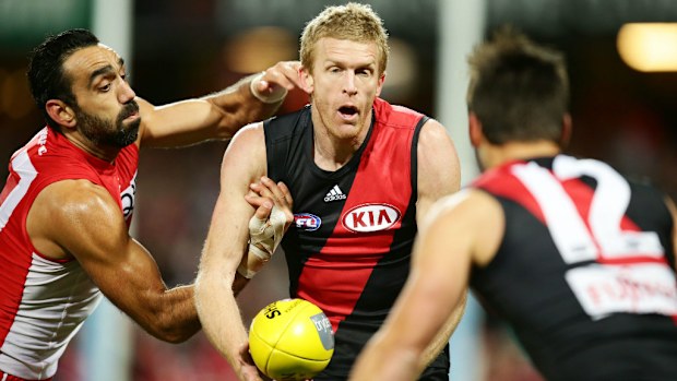 Dustin Fletcher in action for the bombers. (Getty)