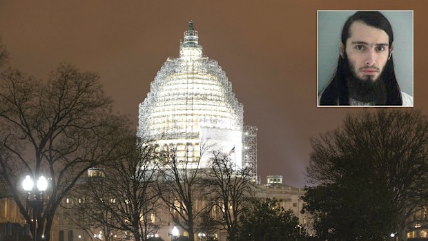 US man Christopher Cornell has been arrested for allegedly plotting an attack on Congress. (AAP)