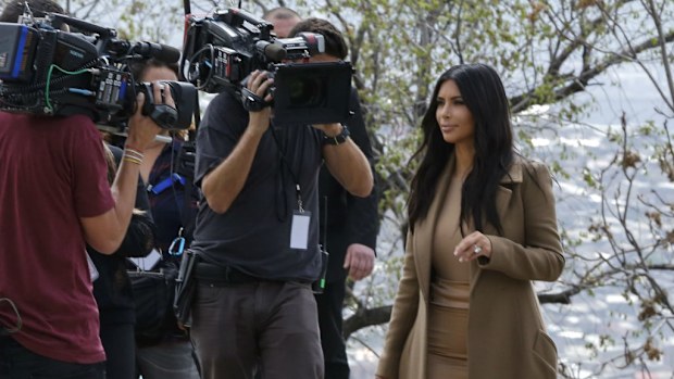 Kim Kardashian and her reality show film crew in Armenia. (AAP)