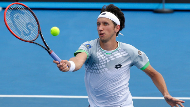 Sergiy Stakhovsky at the 2015 Australian Open in Melbourne. (AAP)