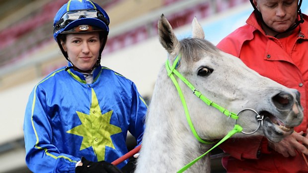 Jockey Talia Rodder requires facial surgery after being kicked in the head by a horse. (Getty)