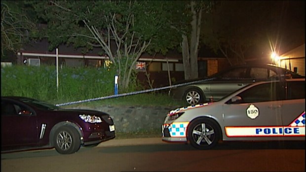 Police believe a firearm was fired into the ceiling of the Redbank property. (9NEWS)