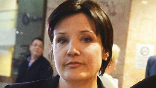 Former Labor minister Jodi McKay leaves the Independent Commission Against Corruption (ICAC) in Sydney. (AAP Image/Dean Lewins)