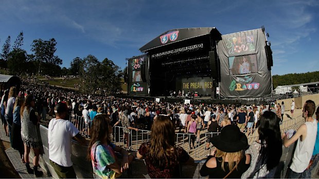 A general view of the amphitheatre during day one of Splendour In the Grass on July 25, 2014. (Photo by Mark Metcalfe/Getty Images)