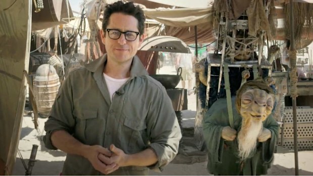 Star Wars: The Force Awakens director JJ Abrams on the set of the new film. (AAP)
