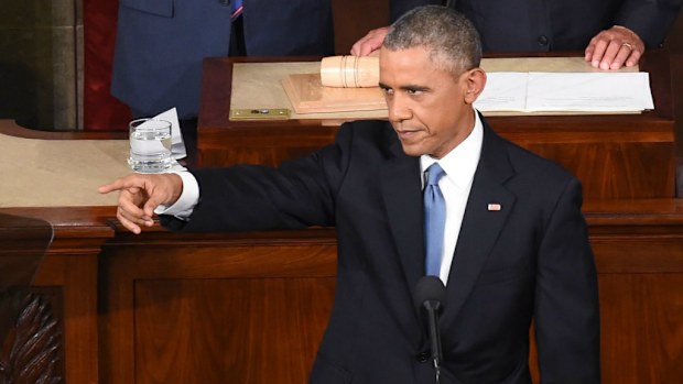 US President Barack Obama has taken a robust line during his State of the Union speech. (AAP)