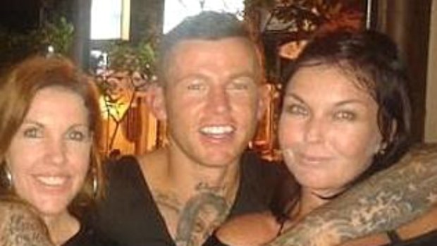 A Facebook photograph, forwarded to News Corp, which shows former NRL star Todd Carney in Bali with Mercedes and Schapelle Corby. (Facebook/News Corp)