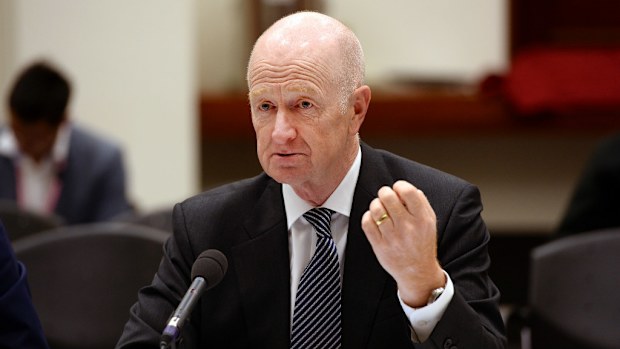 RBA Governor Glenn Stevens fronts the House of Representatives Economics Committee in Brisbane. (AAP Image/Dan Peled)