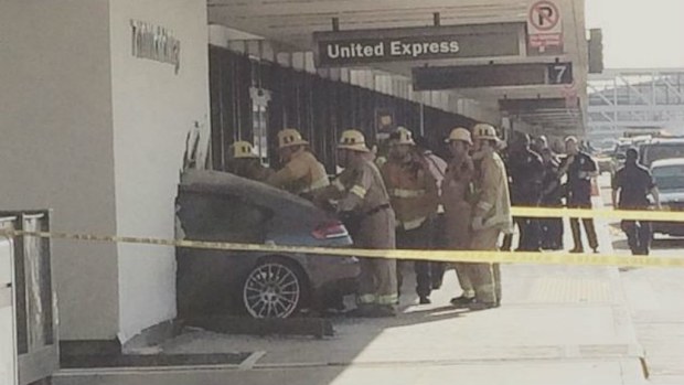 A girl has been injured after a car crashed into the wall at LAX. (family_rotten, Instagram)