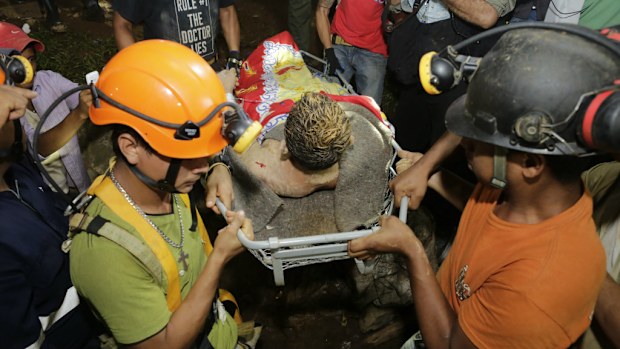 Miners have been rescued 24 hours after a cave-in left them stranded. (Getty)