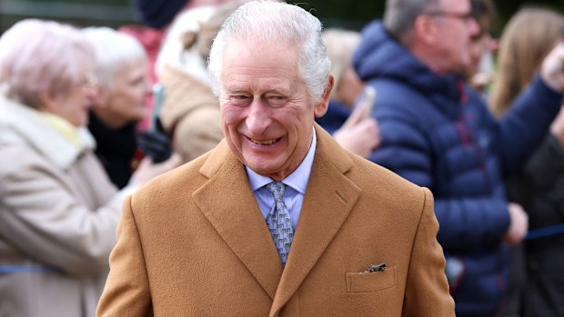 SANDRINGHAM, NORFOLK - DECEMBER 25: King Charles III attends the Christmas Day service at St Mary Magdalene Church on December 25, 2022 in Sandringham, Norfolk. King Charles III ascended to the throne on September 8, 2022, with his coronation set for May 6, 2023. (Photo by Stephen Pond/Getty Images)