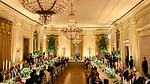 Guests inside the state dinner in honour of King Charles and Queen Camilla.