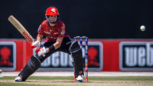 Melbourne Renegades player Josie Dooley trying to make room for her shot during Weber Women's Big Bash League (WBBL 09) match.