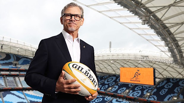 Incoming Wallabies coach Les Kiss poses during a media opportunity at Allianz Stadium.