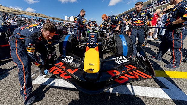 Red Bull mekanikleri ABD Grand Prix'sinde.
