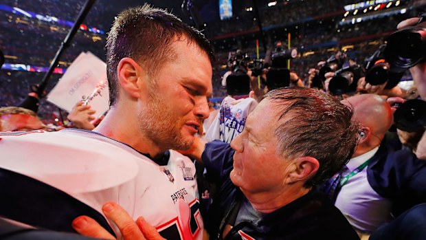Tom Brady ve Bill Belichick, Atlanta'da Super Bowl LIII'ü kazandıktan sonra.