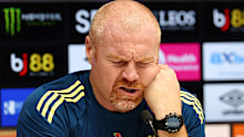 Sean Dyche during his post match press conference.