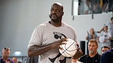 Shaquille O'Neal attends the 'Hey, This is Shaq' Basketball Tournament in Warsaw, Poland in 2024.