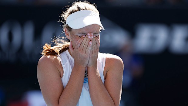 Maddison Inglis, Almanya'dan Laura Siegemund'a karşı galibiyetinin ardından.