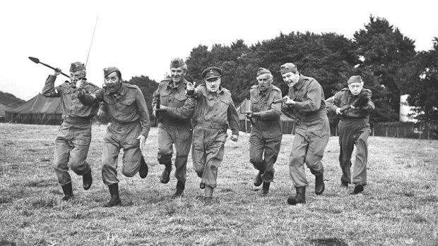 Cast of Dad's Army, from left to right, Clive Dunn, James Beck, John Le Mesurier, Arthur Lowe, John Laurie, Ian Lavender and Arnold Ridley. 