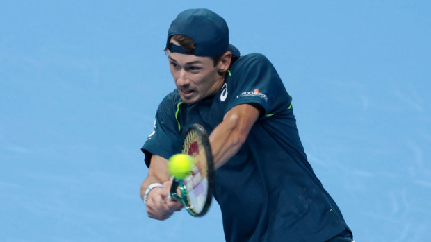 Alex de Minaur during his quarter-final match against Hugo Gaston at the European Open 2024.