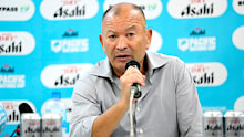 Eddie Jones of Japan at a press conference.