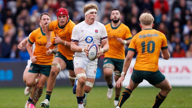 England's Henry Pollock in action at The Stoop.