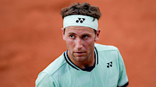 Casper Ruud of Norway during his match against Nuno Borges.