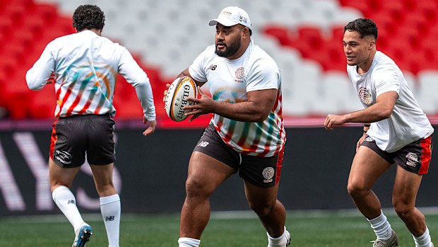 Taniela Tupou at Marvel Stadium.