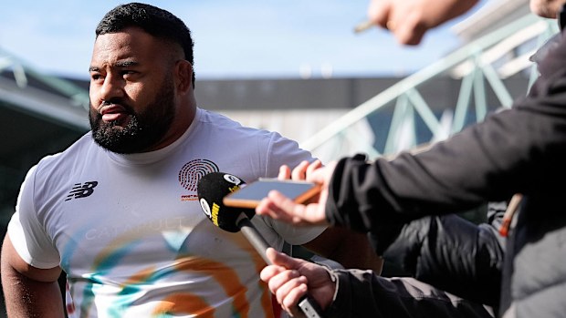 Taniela Tupou at Marvel Stadium.