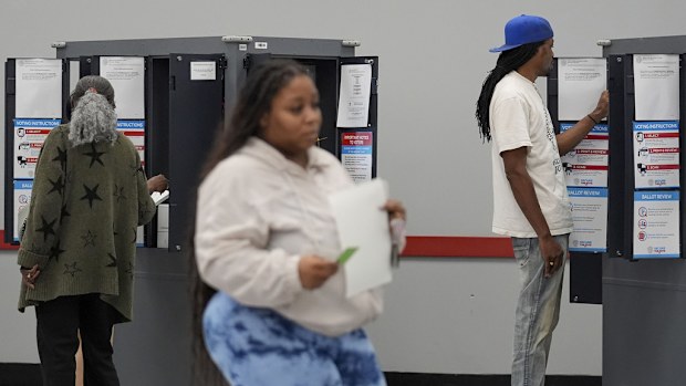 People cast their ballots in Atlanta on election day.