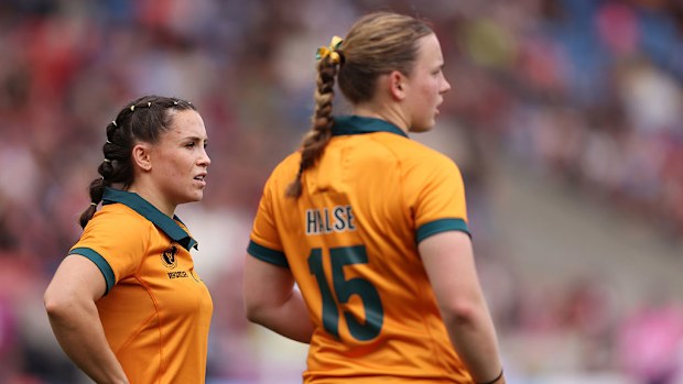 Desiree Miller of Australia reacts during the Women's Rugby World Cup 2025.