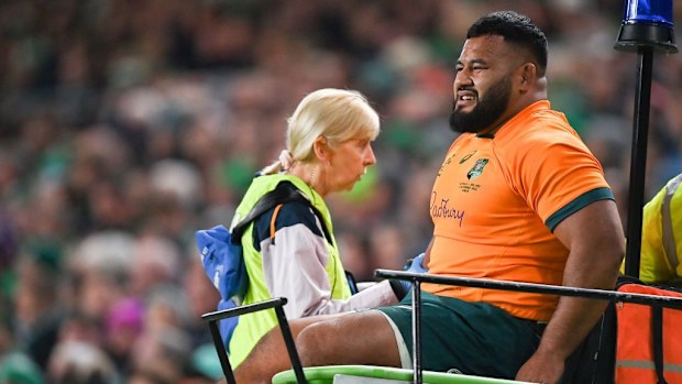 Sharron Flahive and Taniela Tupou at the Aviva Stadium.