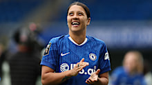 Sam Kerr will leave Chelsea 'an absolute legend' of the club. 