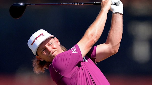 Cameron Smith of Australia drives off the tee on the 7th hole prior to the BMW Australian PGA Championship 2025.