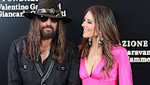 ROME, ITALY - MAY 24: Billy Ray Cyrus and Elizabeth Hurley attend the "Orizzonti | Rosso" Exhibition Opening Dinner at Palazzo Barberini on May 24, 2025 in Rome, Italy. (Photo by Elisabetta A. Villa/Getty Images)