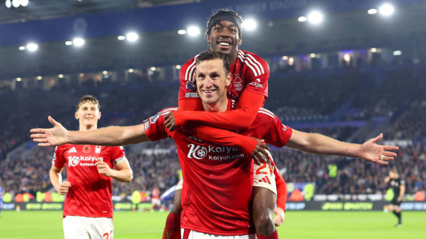Chris Wood of Nottingham Forest celebrates