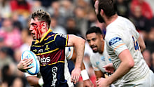 Cameron Millar of the Highlanders makes a break.
