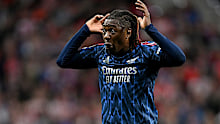 Eberechi Eze of Arsenal reacts.