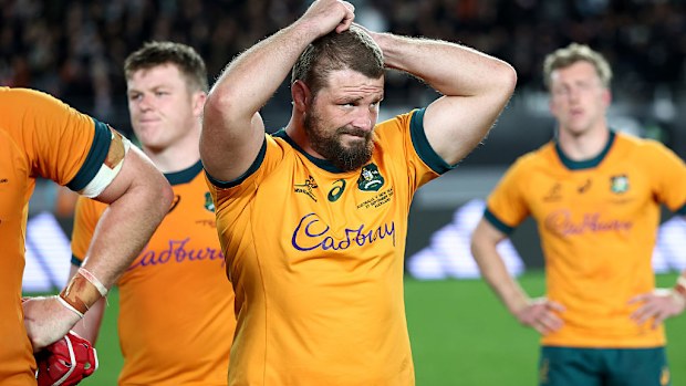 James Slipper of Australia reacts.
