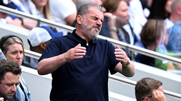 Ange Postecoglou at Tottenham Hotspur Stadium.